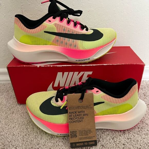 Nike Zoom Fly 5 PRM Ekiden Kipchoge Green Volt Pink - Picture 1 of 9